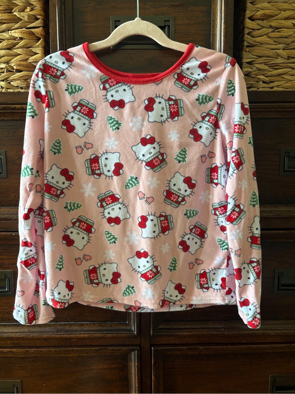 Hello Kitty pink Christmas Fleece PJ set in size M